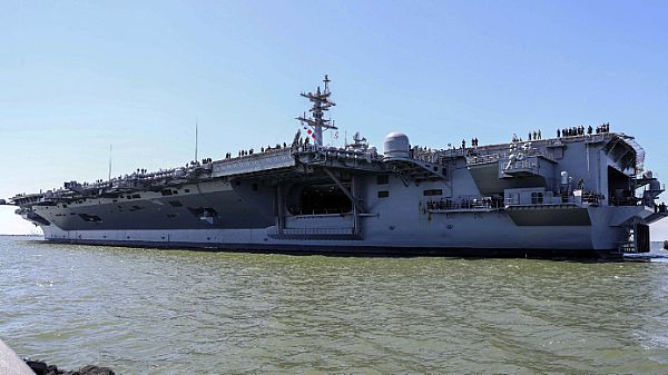 The Nimitz-class aircraft carrier USS Abraham Lincoln (CVN 72) departs Newport News, Va., under its own power for the first time after successfully completing its mid-life refueling and complex overhaul.